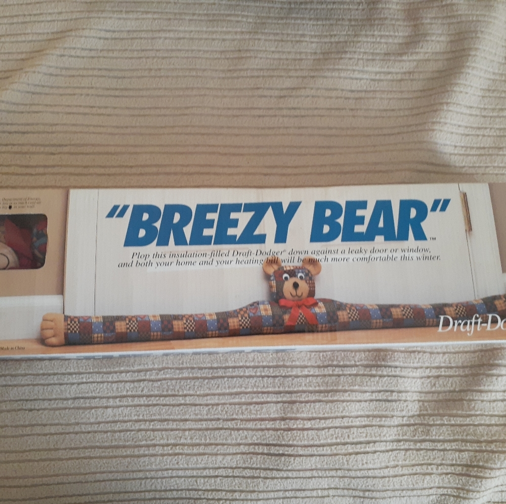 "Breezy Bear" Draft Dodger Door Draft Stopper